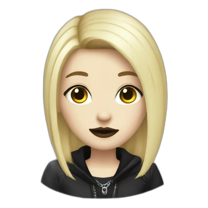 blonde goth girl sticker