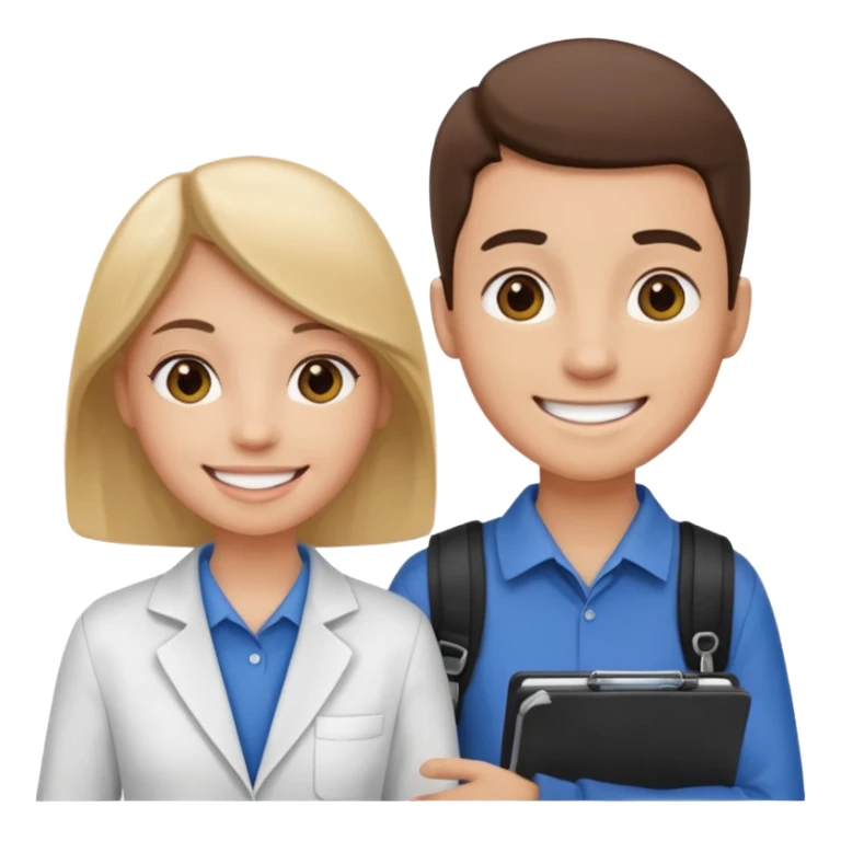 Student Leader + clipboard, Tour Group. sticker