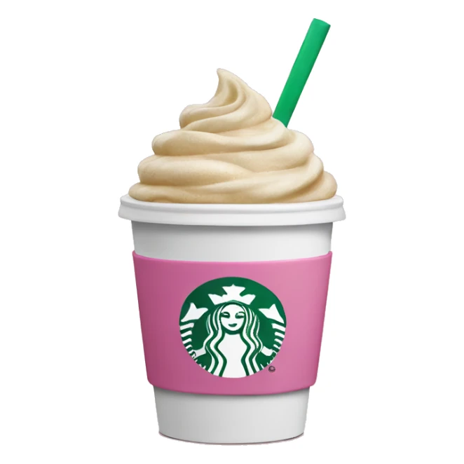 Pink Starbucks coffee cup sticker