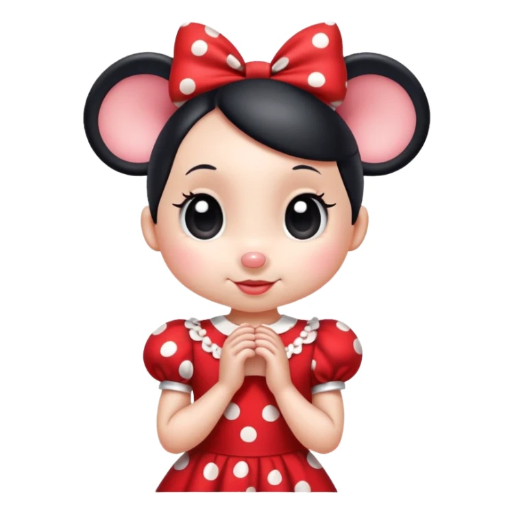 Mini mouse shy stance sticker
