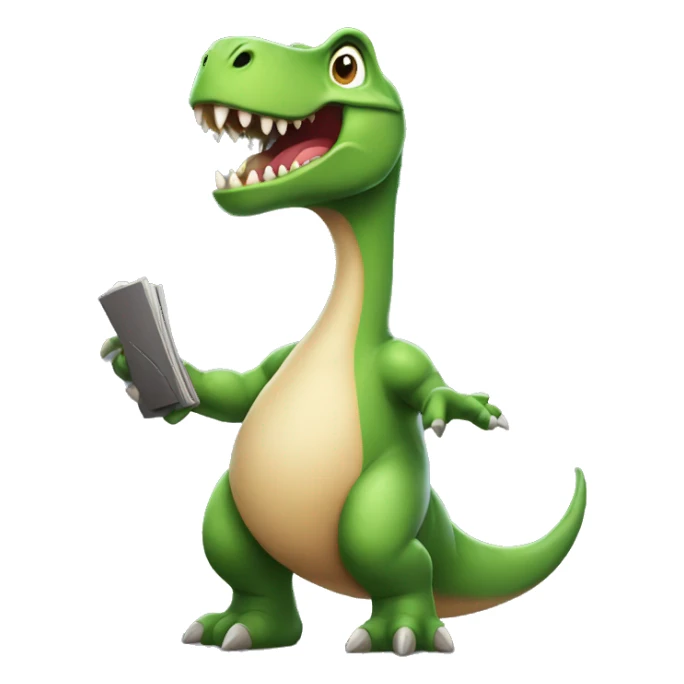 dinosaur playing game sticker