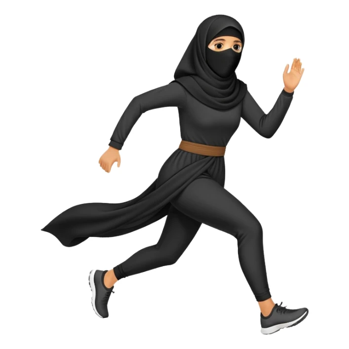 Niqab, running sticker