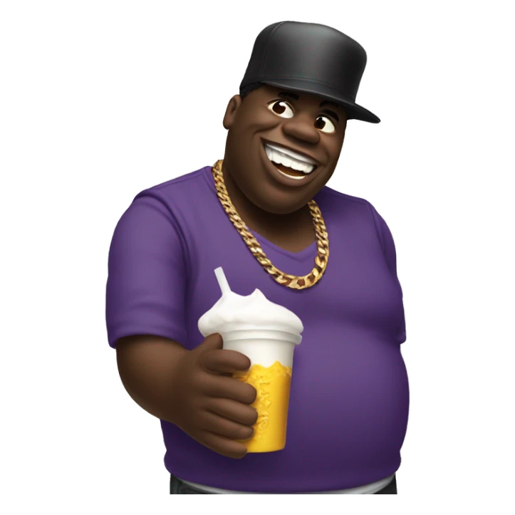 biggie smalls drinking grimace shake sticker