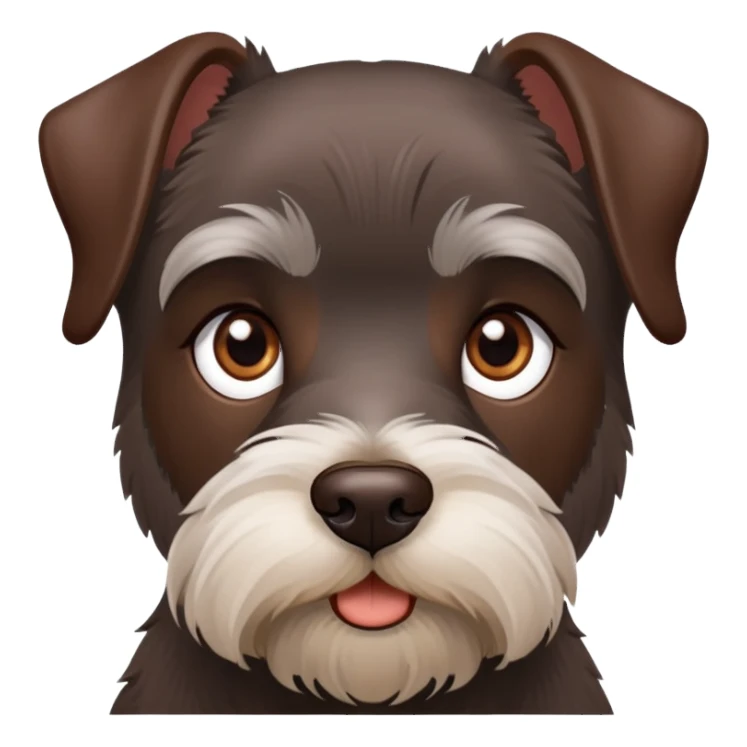 Chocolate and liver schnauzer sticker