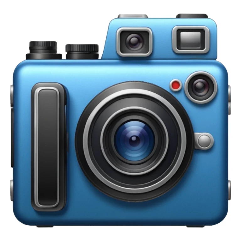 camera with the blue colors  sticker