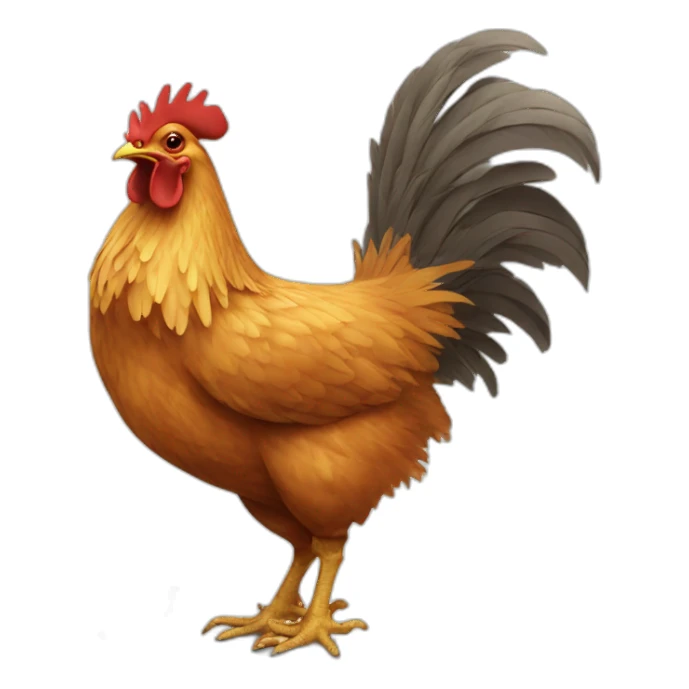 Chicken playing football sticker