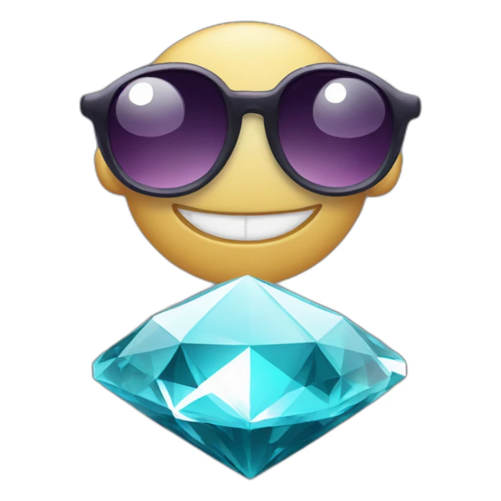 Diamond ring for a hipster sticker