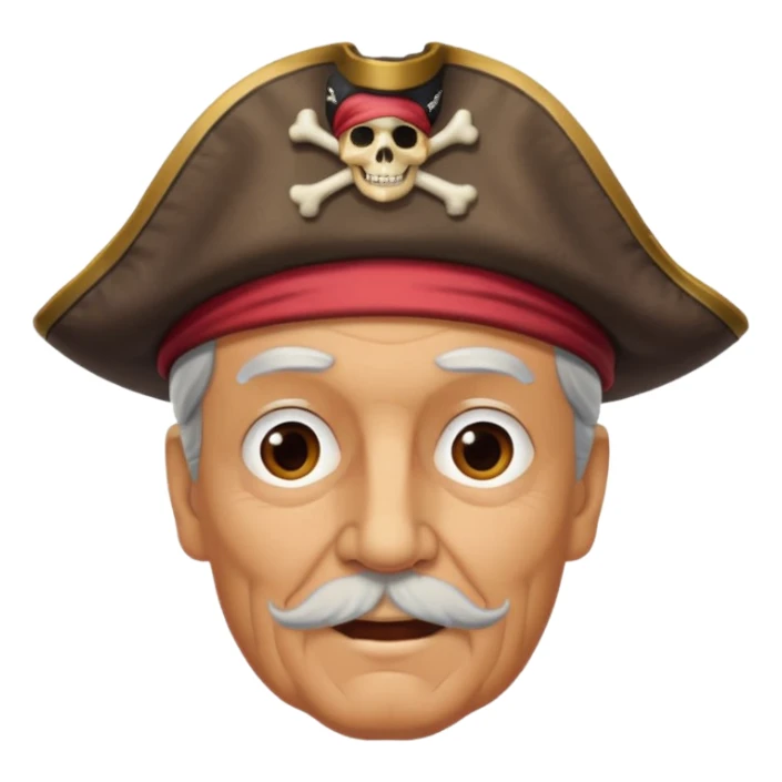 abuelo con sombrero de pirata sticker
