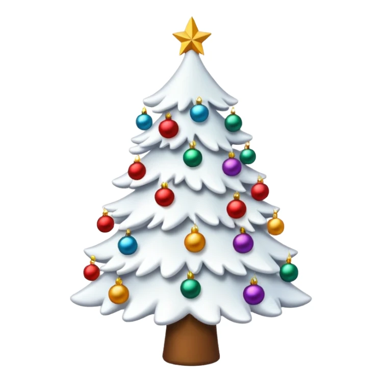   white popular christmas tree sticker
