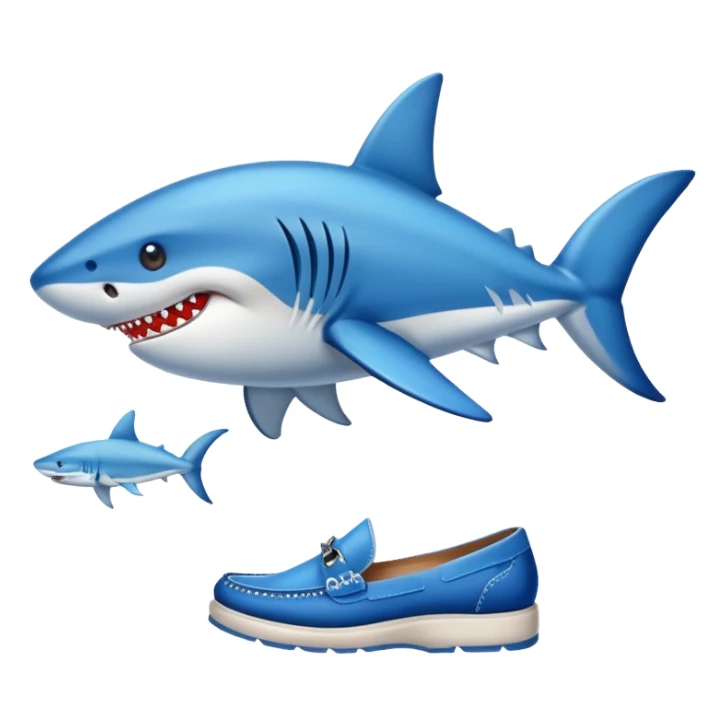 Tiburón con zapatos azules sticker