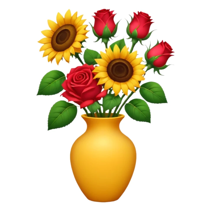Roses and sunflowers sticker