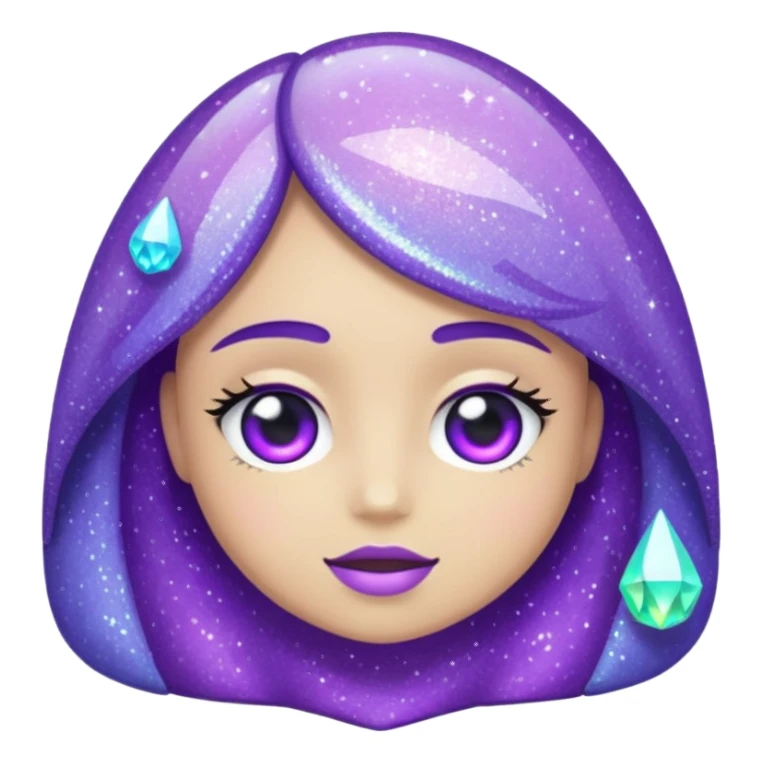 glitter purple and cian fix sticker