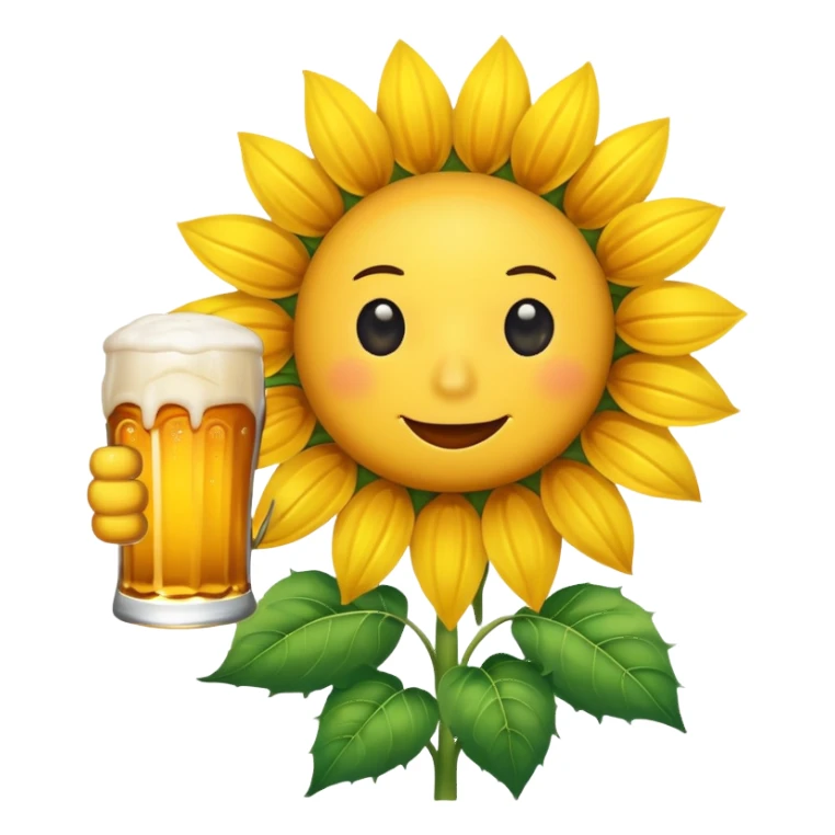 Girasol con chela sticker