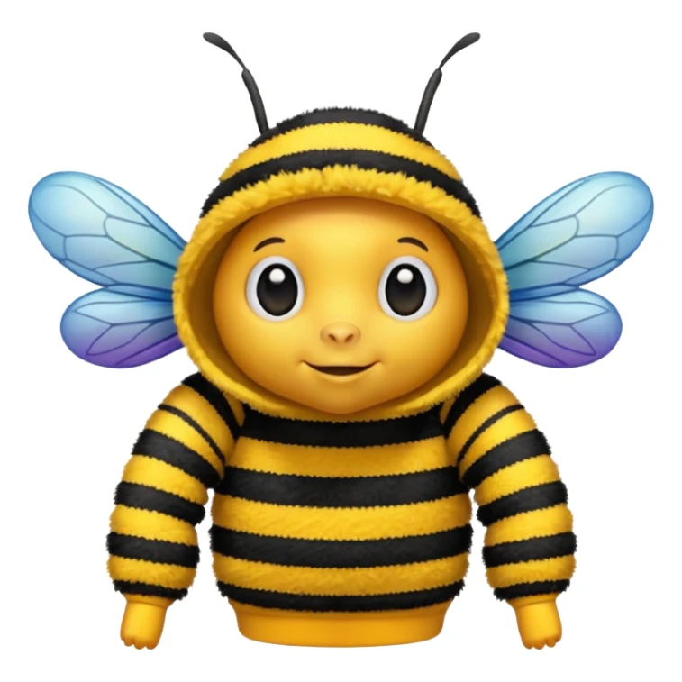 Bee wearing a colourful sweater sticker