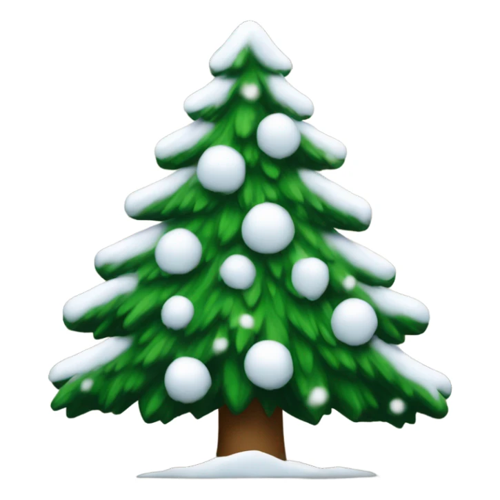 christmas tree with snow sticker