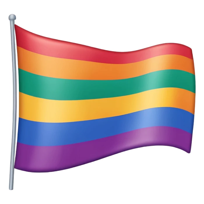 lesbian pride flag, waving, no text sticker