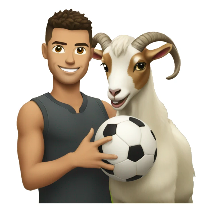 Ronaldo with a goat sticker