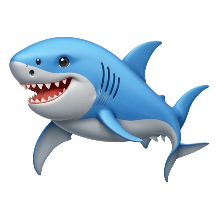 Un tiburón con tenis azules  sticker