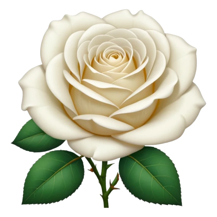 Rose blanche sticker