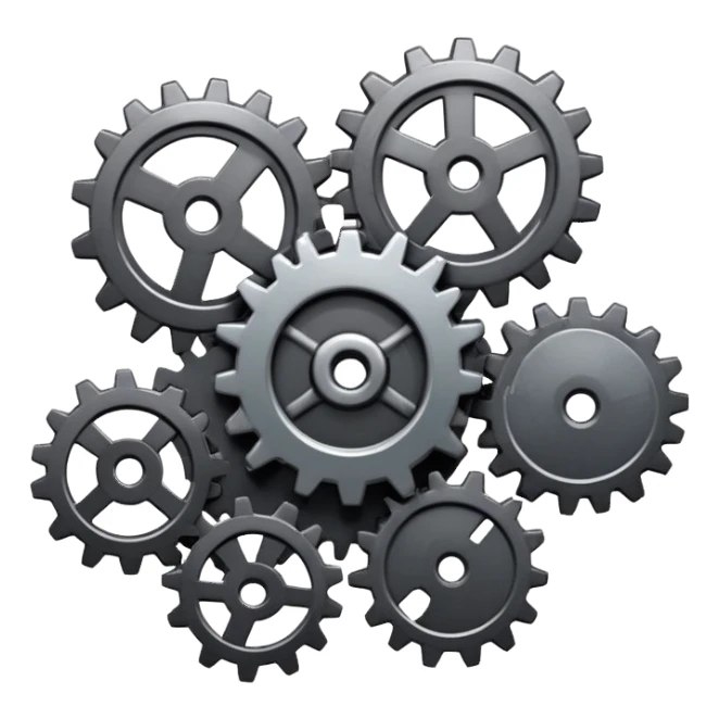 broken gear that smokes sticker