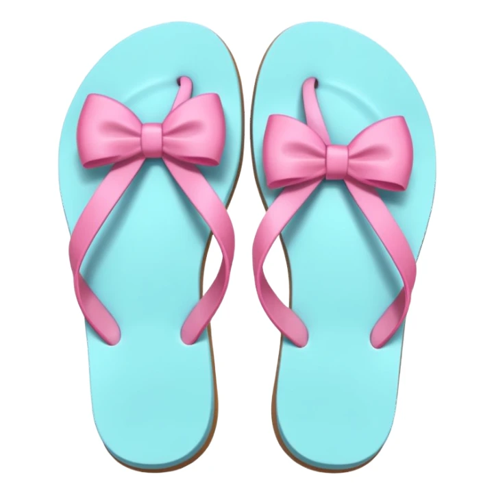 White Flip Flops With Pink Bows sticker