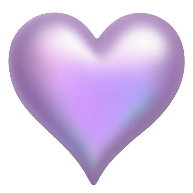 pastel lilac-colored iridescent heart sticker