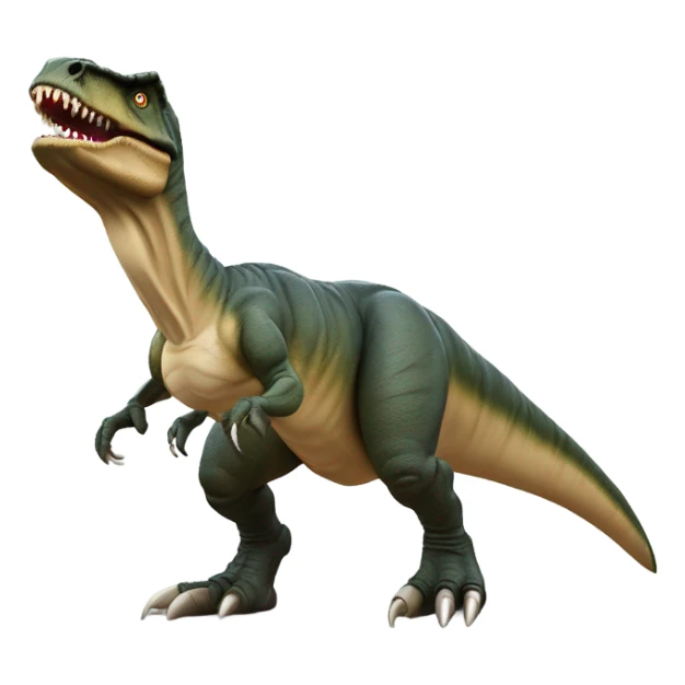 super blije t-rex met  sticker