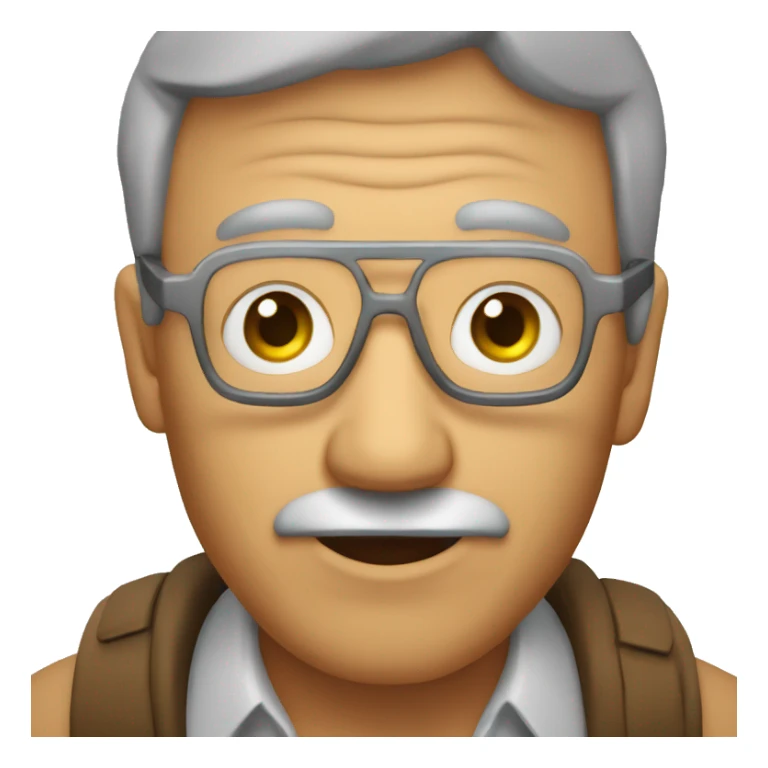 Viejo calvo con ojeras sticker