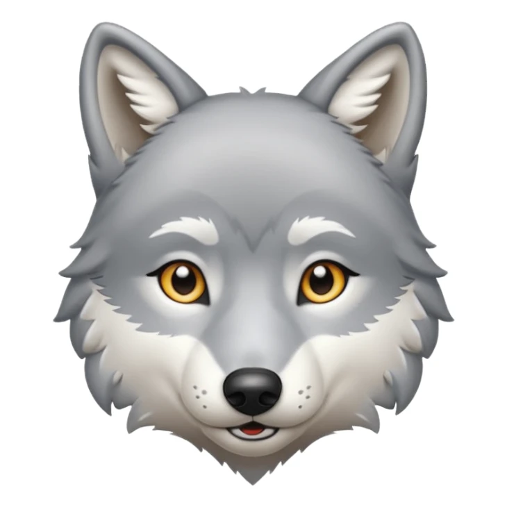 cute gray wolf dressed in a white dishdasha sticker