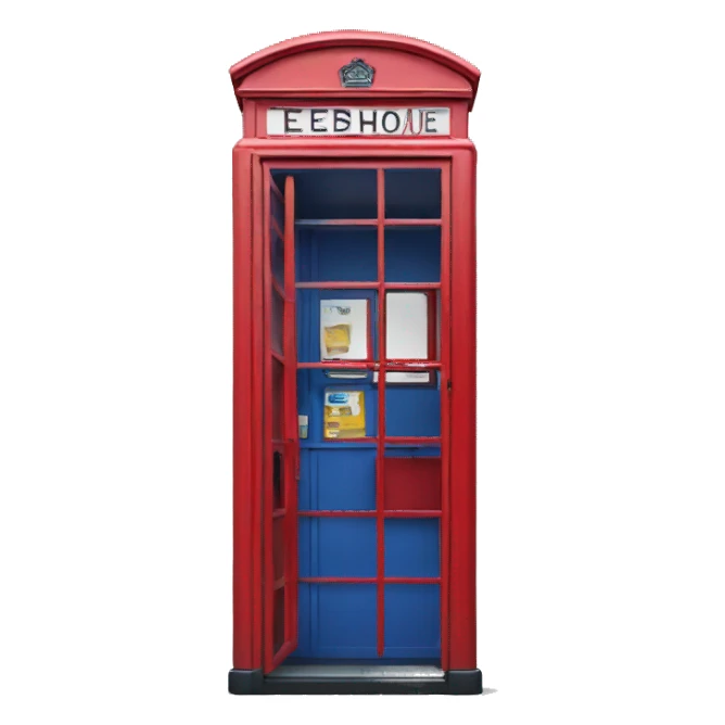 London phone box booth sticker