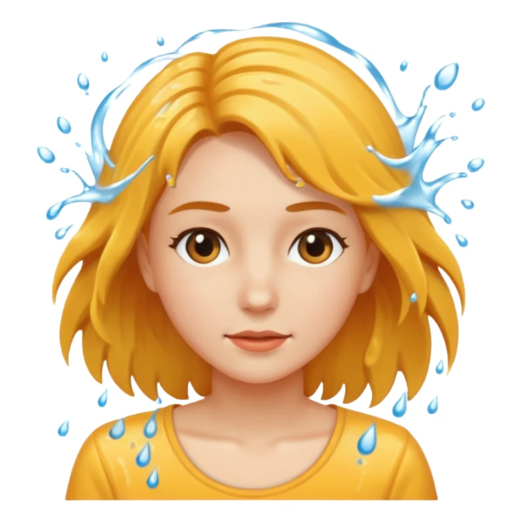 Woman splashing sticker