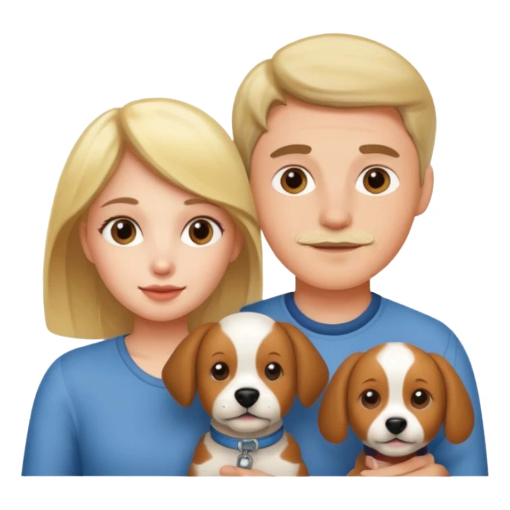 couple and their pet dog sticker