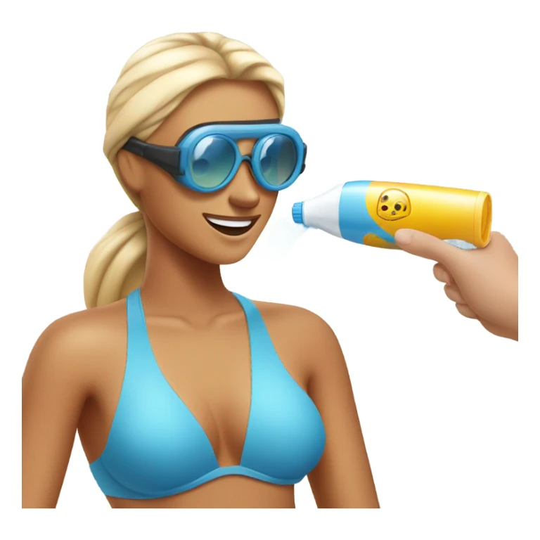 Spray tanning sticker