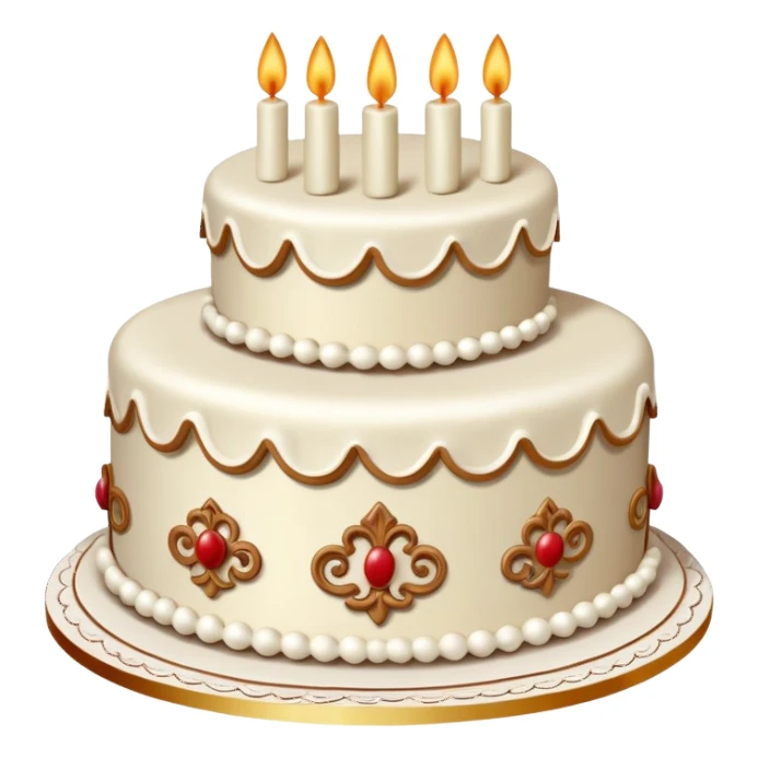 Vintage Cake Lambeth Decoration sticker