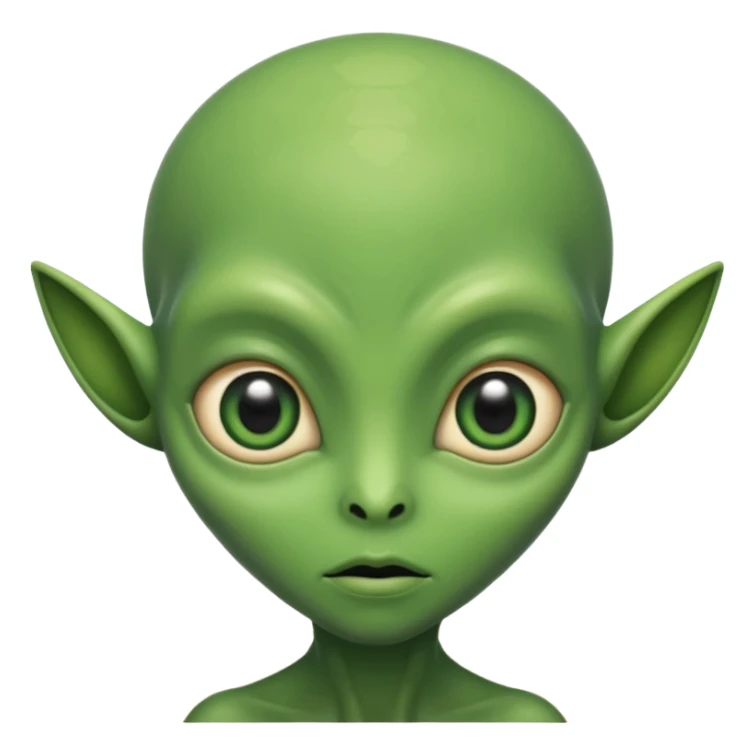 alien living in desert, just face  sticker