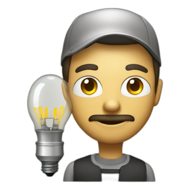 scinetist with bulb sticker