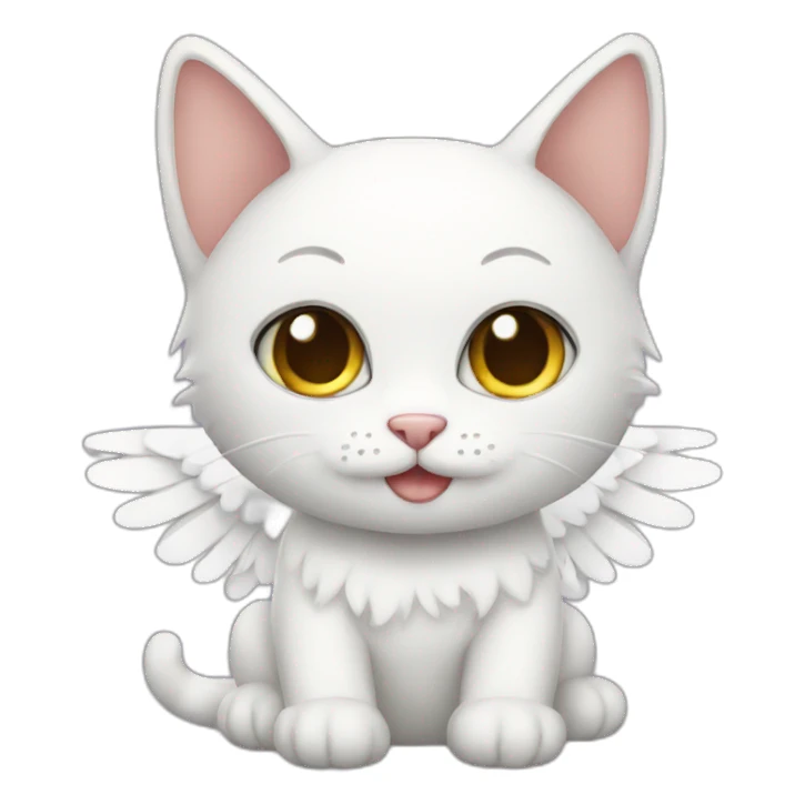 Angel cat sticker