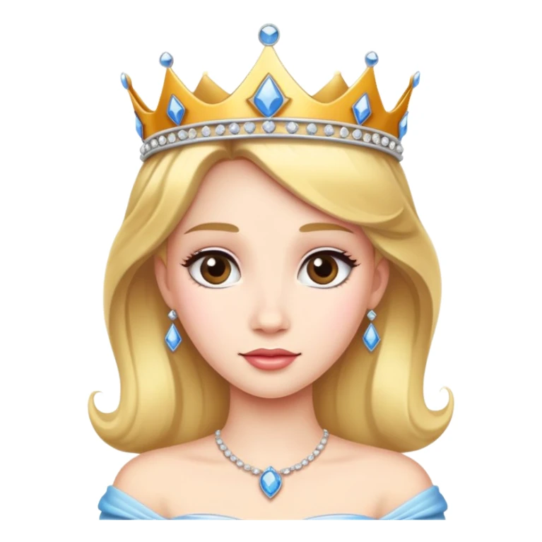 princess with crown and tiara sticker
