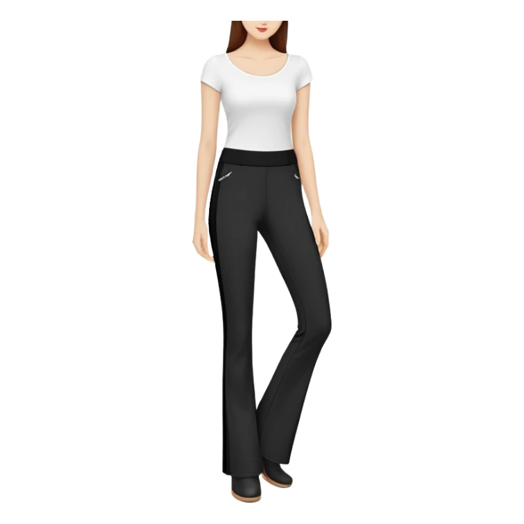 Bootcut black banding pants sticker