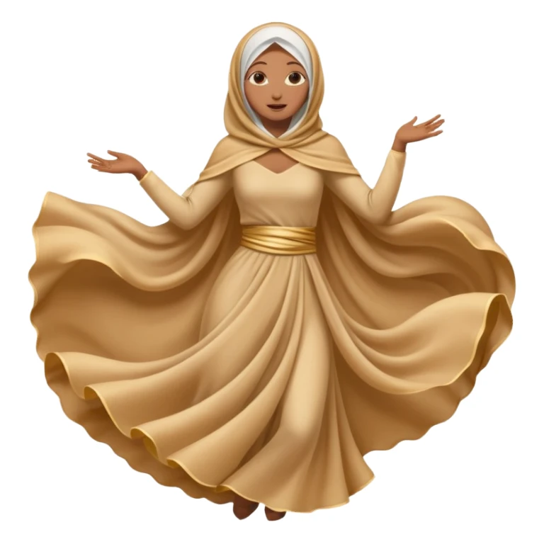 fully veiled woman dancing sticker