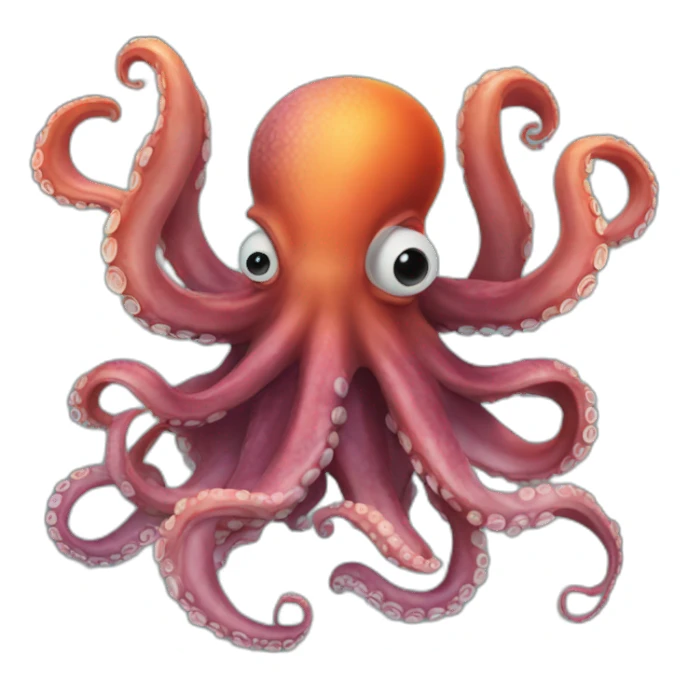 An Octopus squashing a Phoenix sticker