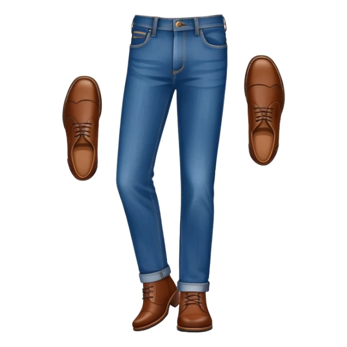 jeans and brown shoes sticker