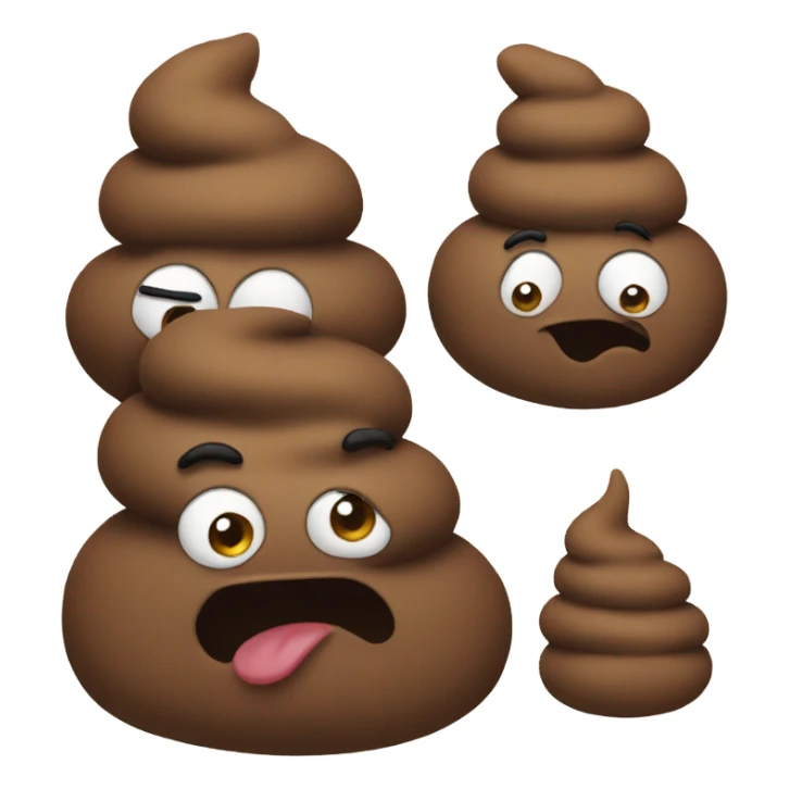 Silly poop sticker