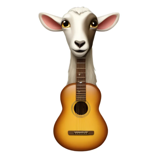 Guitar with a goat head sticker