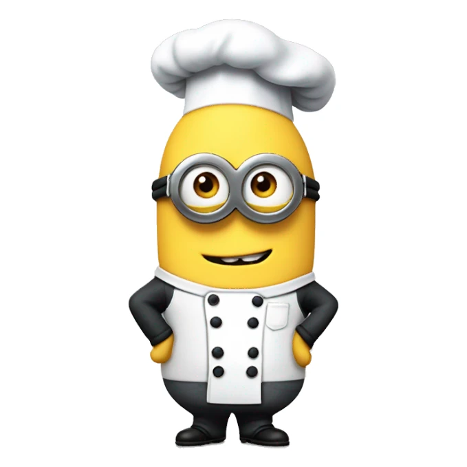 Despicable me character chef mega minion sticker
