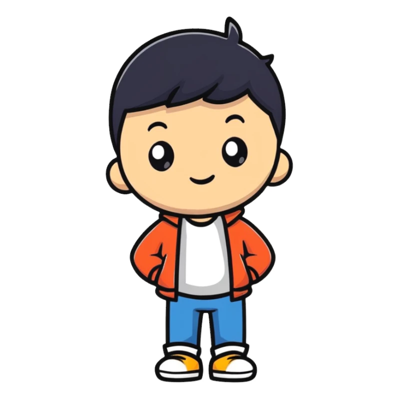 cool boy character for profile picture sticker