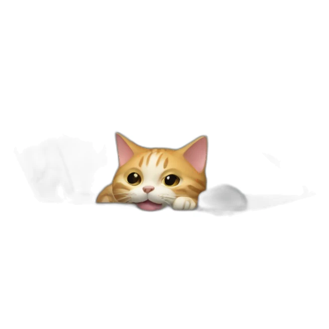 Cat eating a car  sticker