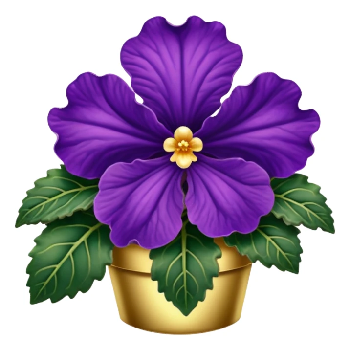 gold gilded African violet sticker
