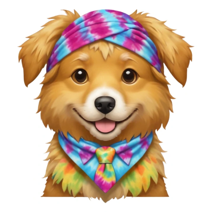 stoner dog hippie sticker