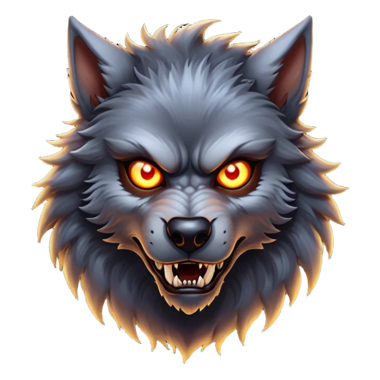 werewolf with glowing eyes sticker